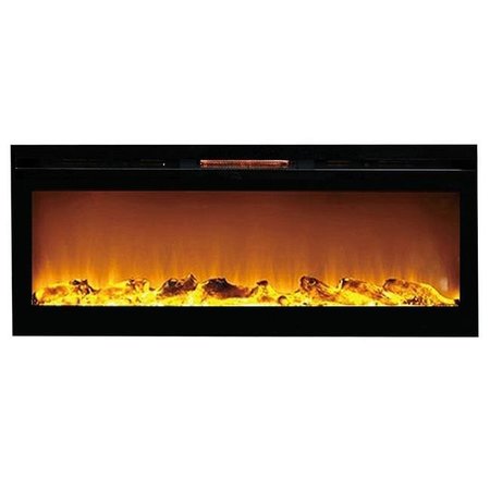 REGAL FLAME Regal Flame LW2060WL Astoria 60 in. Built-in Ventless Heater Recessed Wall Mounted Electric Fireplace - Log LW2060WL
